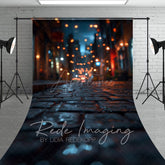 Aperturee - Aperturee Night Street Bokeh Alley Sweep Photography Backdrop