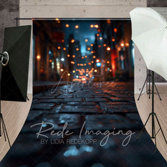Aperturee - Aperturee Night Street Bokeh Alley Sweep Photography Backdrop