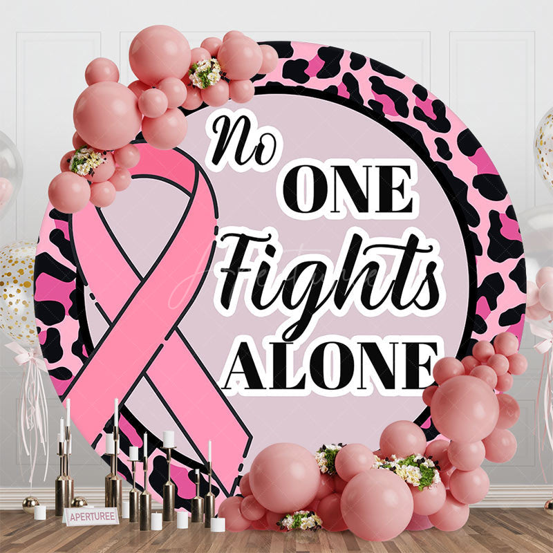 Aperturee - Aperturee No One Fights Alone Round Breast Cancer Backdrop
