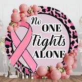 Aperturee - Aperturee No One Fights Alone Round Breast Cancer Backdrop