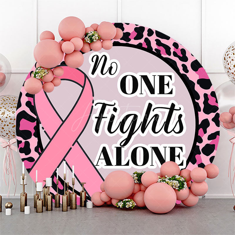 Aperturee - Aperturee No One Fights Alone Round Breast Cancer Backdrop