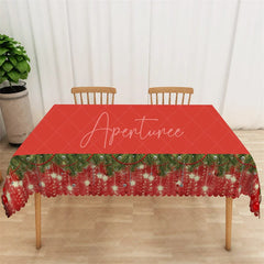 Aperturee - Aperturee Nordic Christmas Rectangle Tablecloth Blue and White Fair Isle Reindeer Snowflake Winter Holiday Table Cover