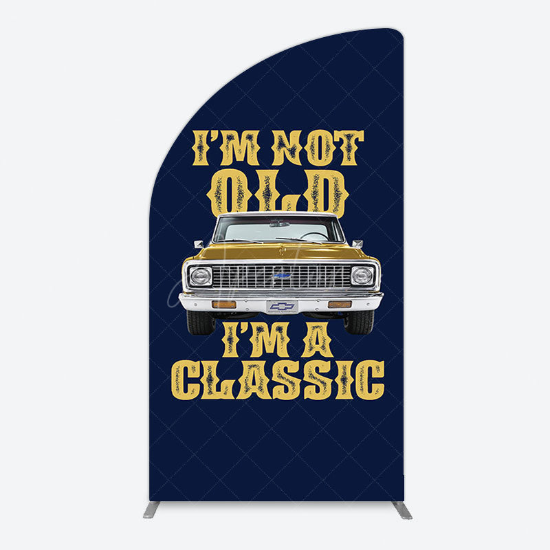 Aperturee - Aperturee Not Old But Classic Vintage Birthday Half Moon Arch Backdrop