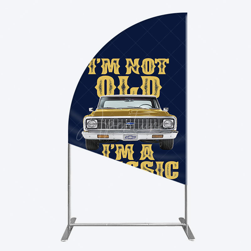 Aperturee - Aperturee Not Old But Classic Vintage Birthday Half Moon Arch Backdrop