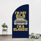 Aperturee - Aperturee Not Old But Classic Vintage Birthday Half Moon Arch Backdrop