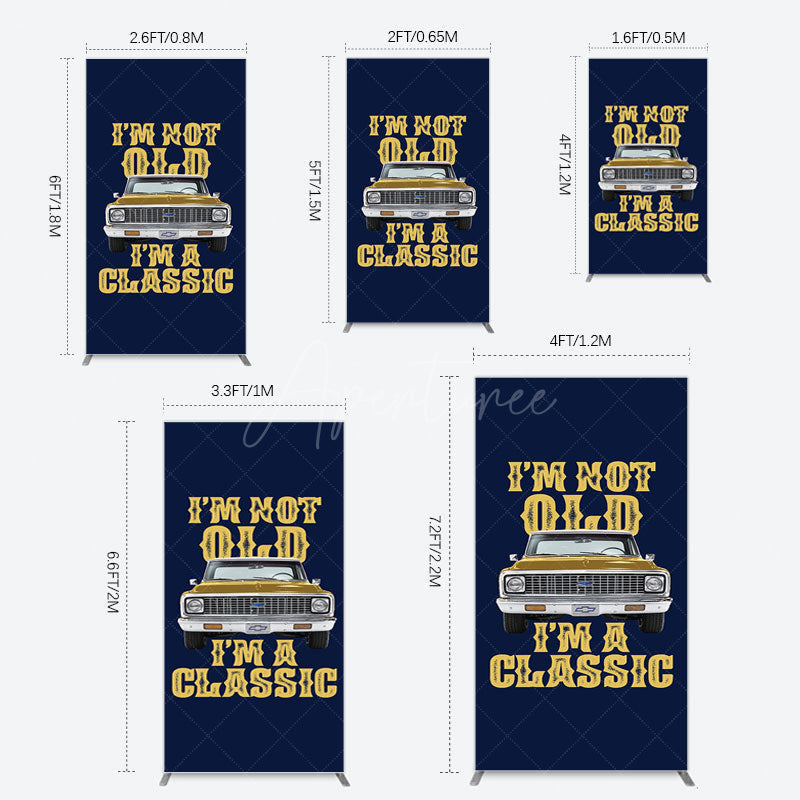 Aperturee - Aperturee Not Old But Classic Vintage Birthday Rectangle Backdrop