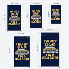 Aperturee - Aperturee Not Old But Classic Vintage Birthday Rectangle Backdrop