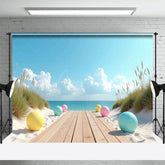 Aperturee - Aperturee Ocean View Boardwalk Summer Cake Smash Photo Backdrop