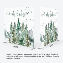 Aperturee - Aperturee Oh Baby Woods Fabric Backdrop Cover for Baby Shower