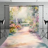Aperturee - Aperturee Oil Painted Rainbow Garden Floral Spring Backdrop