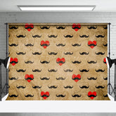 Aperturee - Aperturee Oilcloth Treasure Love Beard Fathers Day Backdrop