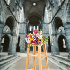 Aperturee - Aperturee Old Church Ruins Retro Vibe Photography Backdrop