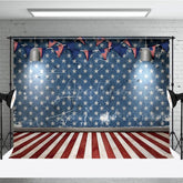 Aperturee - Aperturee Old Fashioned American Flags Photography Backdrop