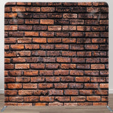 Aperturee - Aperturee Old Style Brick Wall Photo Square Tension Backdrop