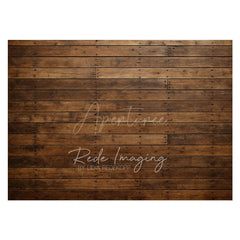Aperturee - Aperturee Old Style Brown Wooden Rubber Floor Mat For Photo