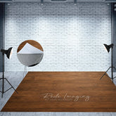 Aperturee - Aperturee Old Style Retro Wood Fabric Floor Backdrop For Photo