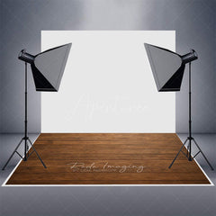 Aperturee - Aperturee Old Style Retro Wooden Rubber Floor Mat For Photo