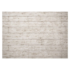 Aperturee - Aperturee Old Style White Wooden Rubber Floor Mat For Photo