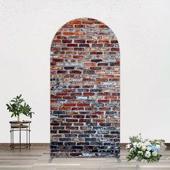 Aperturee - Aperturee Old Style With Retro Brick Wall Photo Arch Backdrop