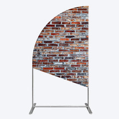 Aperturee - Aperturee Old Style With Retro Brick Wall Photo Half Moon Arch Backdrop