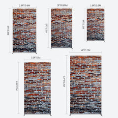 Aperturee - Aperturee Old Style With Retro Brick Wall Photo Rectangle Backdrop