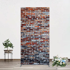 Aperturee - Aperturee Old Style With Retro Brick Wall Photo Rectangle Backdrop