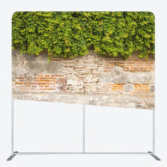 Aperturee - Aperturee Old Wall Green Vegetation Square Tension Backdrop