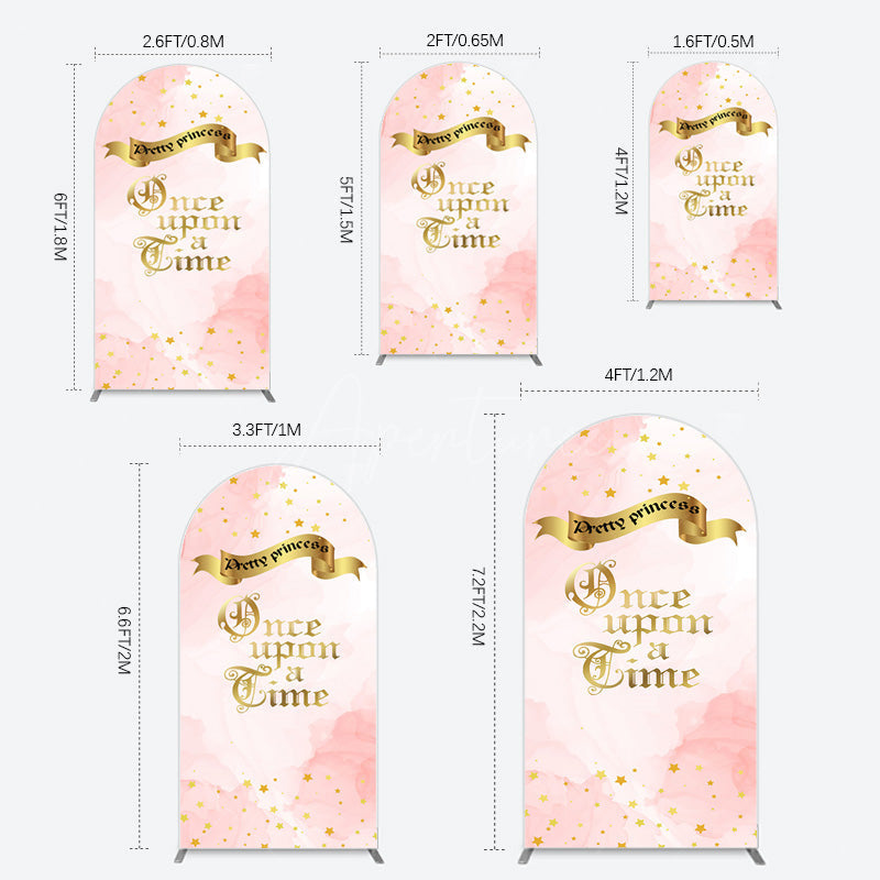 Aperturee - Aperturee Once Upon A Time Stars Pretty Princess Arch Backdrop