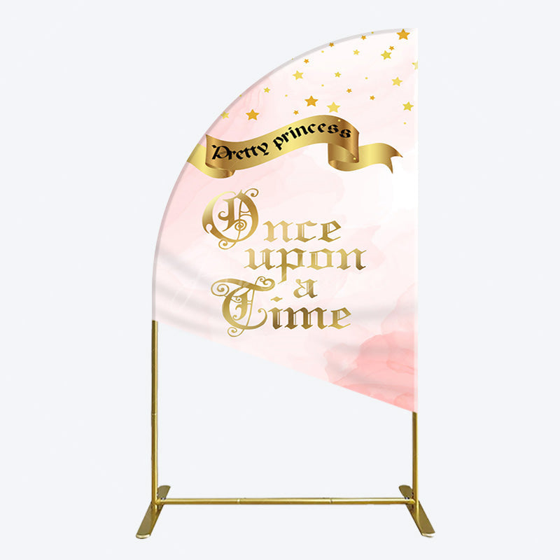 Aperturee - Aperturee Once Upon A Time Stars Pretty Princess Half Moon Arch Backdrop