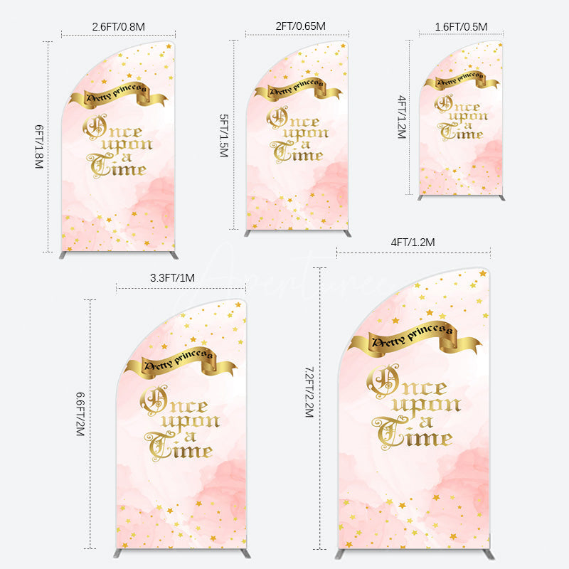 Aperturee - Aperturee Once Upon A Time Stars Pretty Princess Half Moon Arch Backdrop