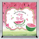 Aperturee Aperturee One in a Melon First Birthday Backdrop Custom Name Watermelon Party Banner Our Little Sweetie Summer Fruit Decor