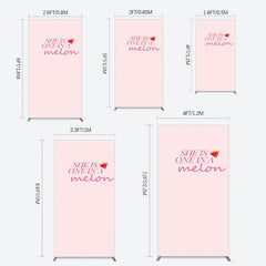 Aperturee - Aperturee One In Melon Sweet Pink Happy Birthday Rectangle Backdrop