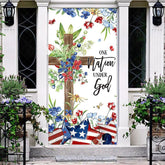 Aperturee - Aperturee One Nation Under God Cross Independence Day Door Cover