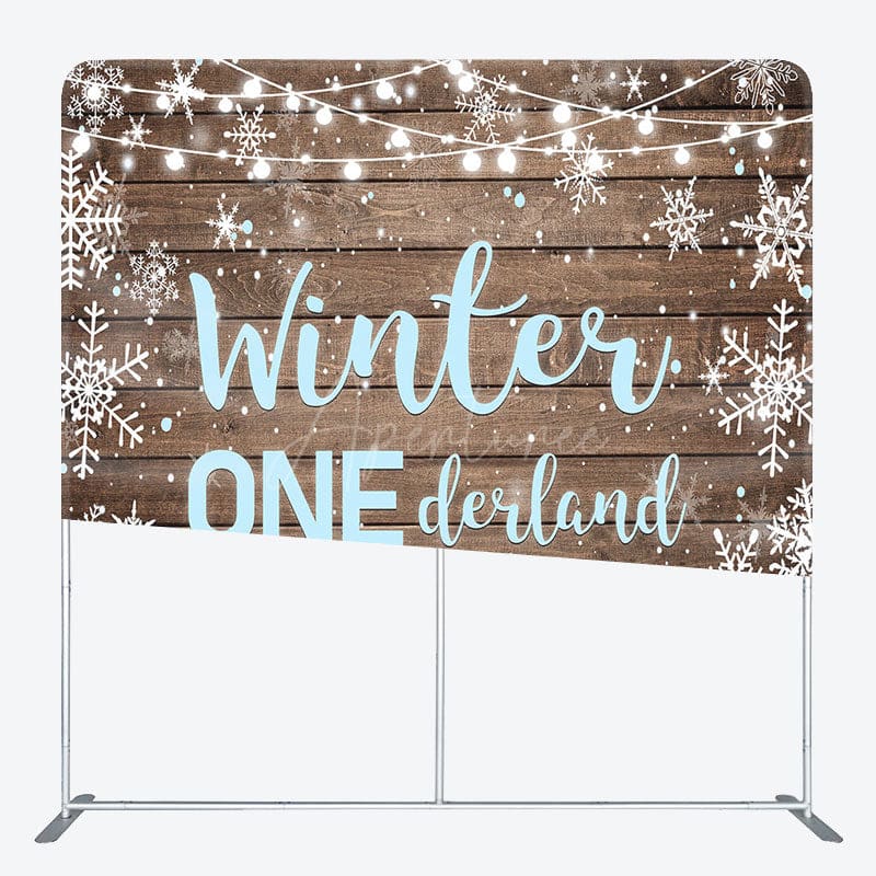 Aperturee - Aperturee Onederland Snowflake Birthday Pillow Case Backdrop