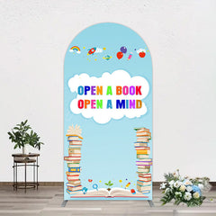 Aperturee - Aperturee Open A Book Open A Mind Blue Birthday Arch Backdrop