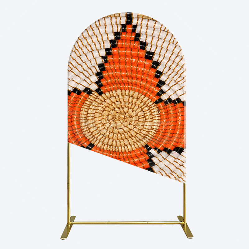 Aperturee - Aperturee Orange Brown Knitting Pattern Ethiopian Arch Backdrop