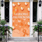 Aperturee - Aperturee Orange Hearts Leukemia Awareness Propaganda Door Cover