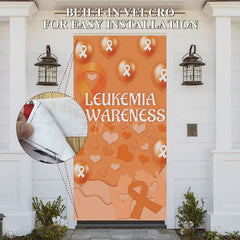 Aperturee - Aperturee Orange Hearts Leukemia Awareness Propaganda Door Cover