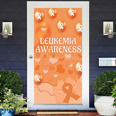 Aperturee - Aperturee Orange Hearts Leukemia Awareness Propaganda Door Cover