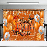 Aperturee - Aperturee Orange Nobody Fights Alone Leukemia Awareness Backdrop