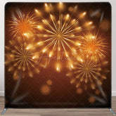 Aperturee - Aperturee Orange Spark Festive Congratulation Party Backdrop