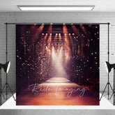 Aperturee - Aperturee Orange Spotlight Model Runway Stage Photo Backdrop