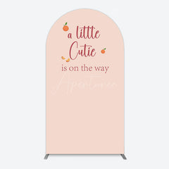 Aperturee - Aperturee Orange Sweet Cutie Baby Shower Arch Backdrop