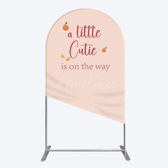 Aperturee - Aperturee Orange Sweet Cutie Baby Shower Arch Backdrop