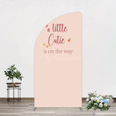 Aperturee - Aperturee Orange Sweet Cutie Baby Shower Half Moon Arch Backdrop