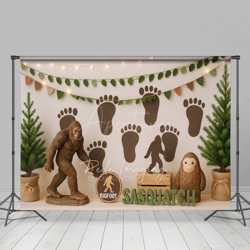 Aperturee - Aperturee Orangutan Bigfoot Sasquatch Cake Smash Backdrop