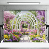 Aperturee - Aperturee Ourdoor Floral Arched Door Sweet Wedding Backdrop