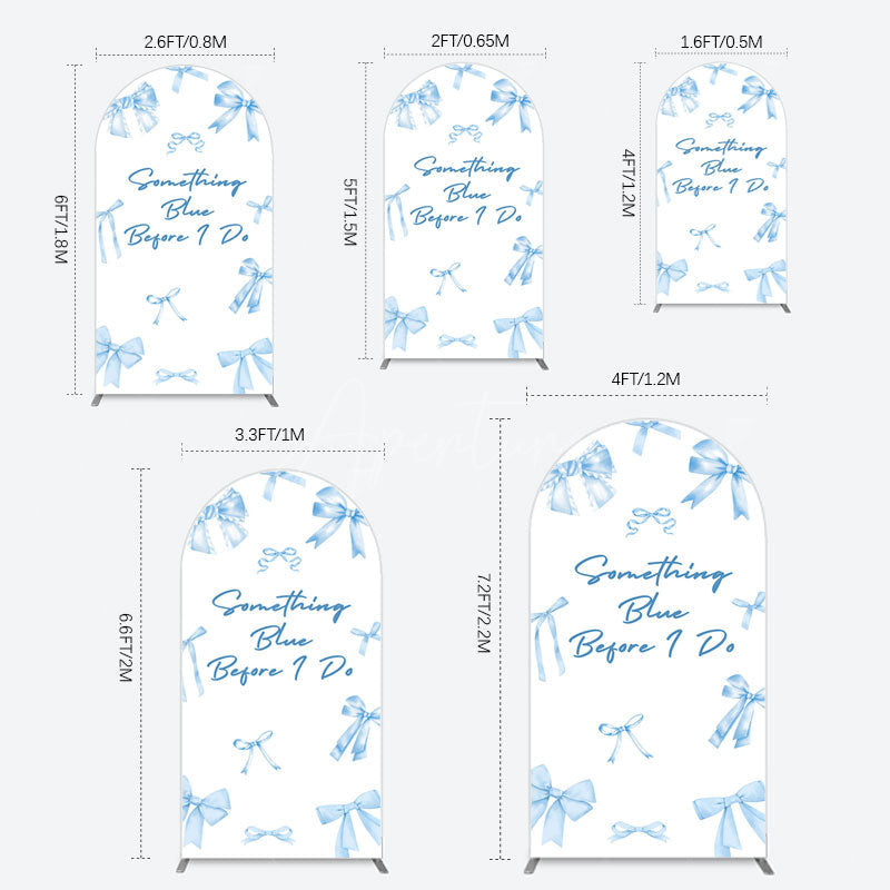 Aperturee - Aperturee Out of Blue Before I Do Wedding Arch Backdrop