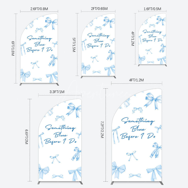 Aperturee - Aperturee Out of Blue Before I Do Wedding Half Moon Arch Backdrop