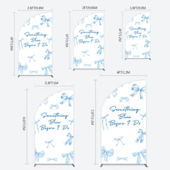 Aperturee - Aperturee Out of Blue Before I Do Wedding Half Moon Arch Backdrop